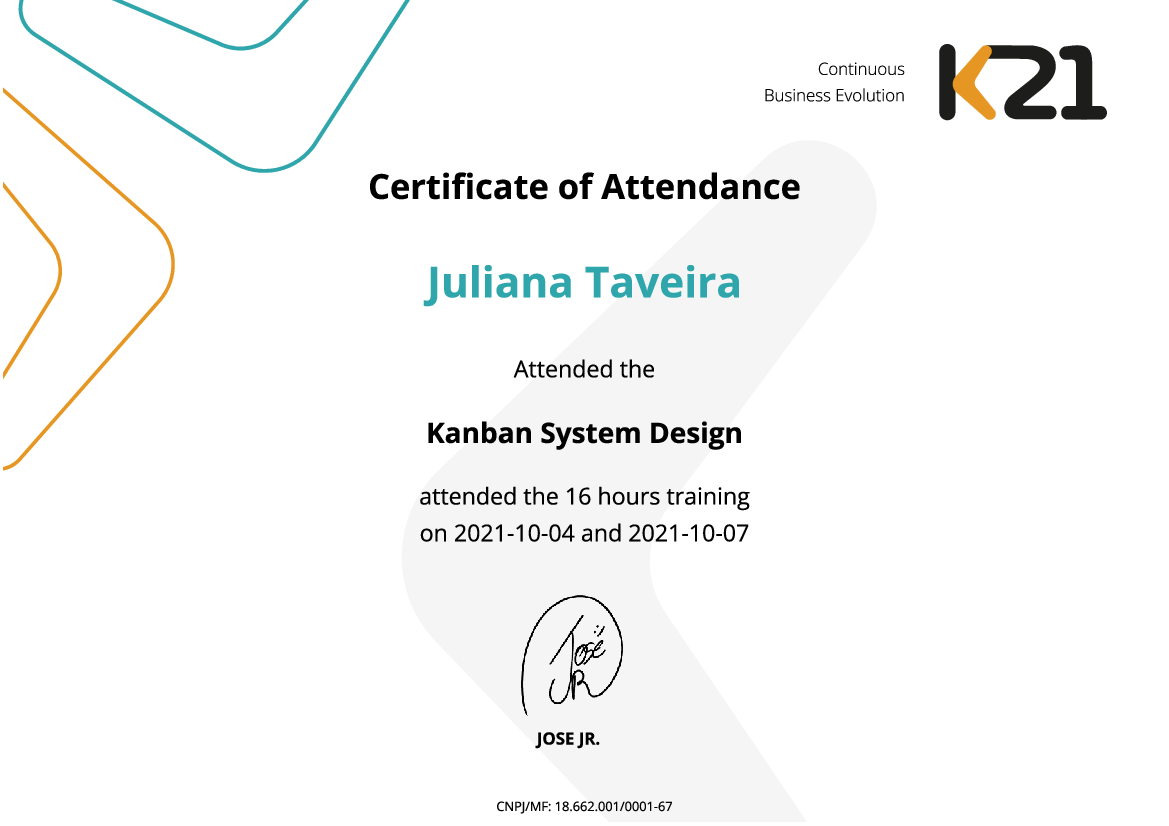 Certificado K21